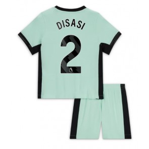 Chelsea Axel Disasi #2 Koszulka Trzecich Dziecięca 2023-24 Krótki Rękaw (+ Krótkie spodenki)